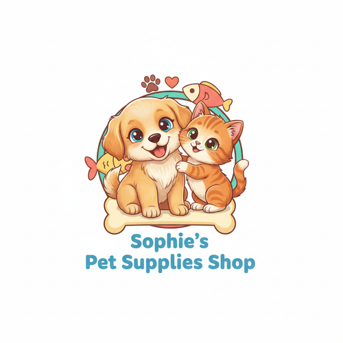 좀 더 귀여운 강아지와 고양이 캐릭터로 변경해줘